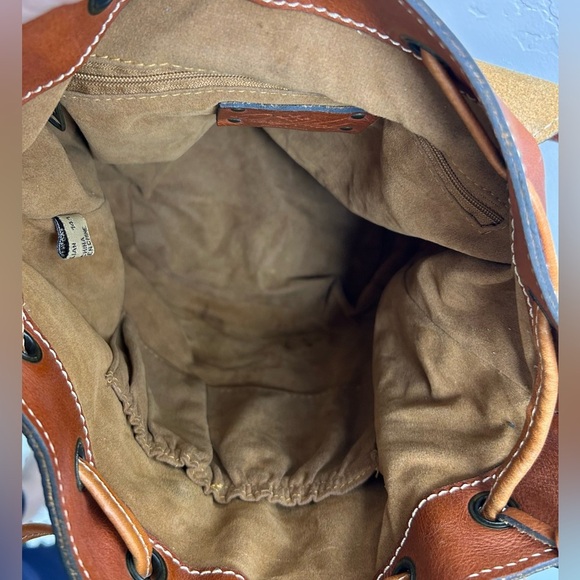 Patricia Nash Full Grain Leather Bucket Bag Adjustable Strap - Picture 6 of 13